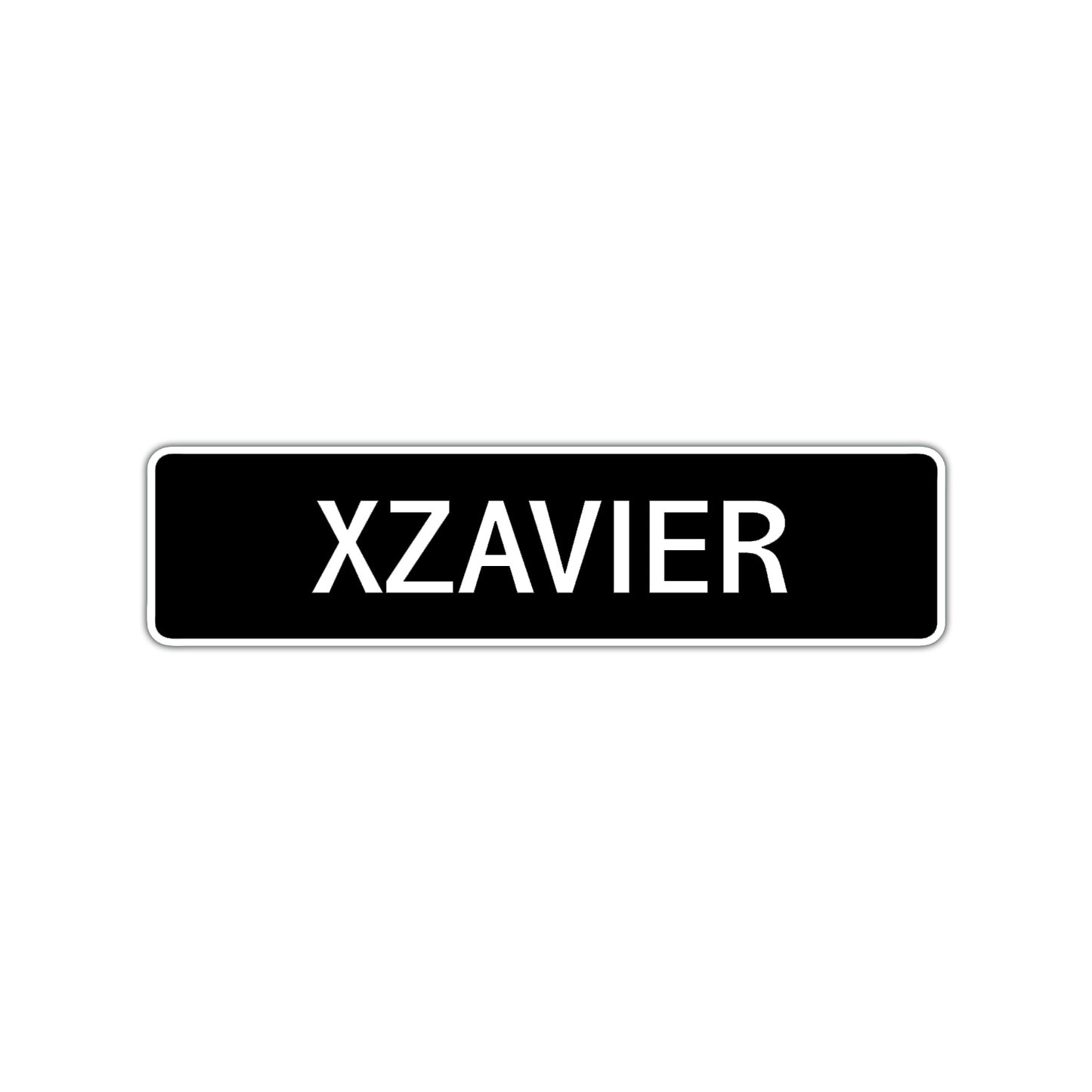Xzavier Street Sign Children Name Room Plate