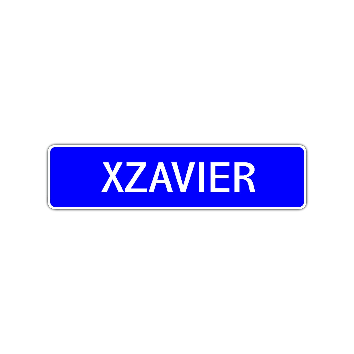 Xzavier Street Sign Children Name Room Plate
