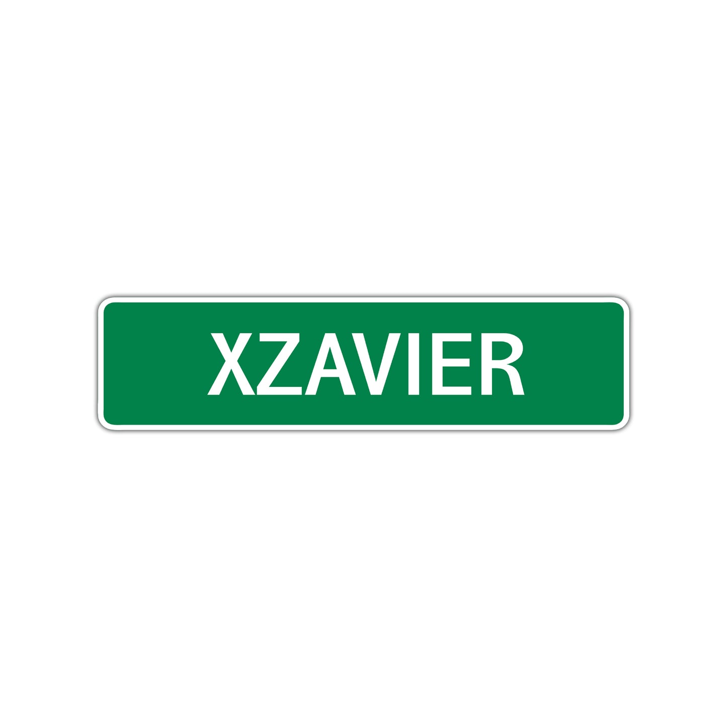 Xzavier Street Sign Children Name Room Plate