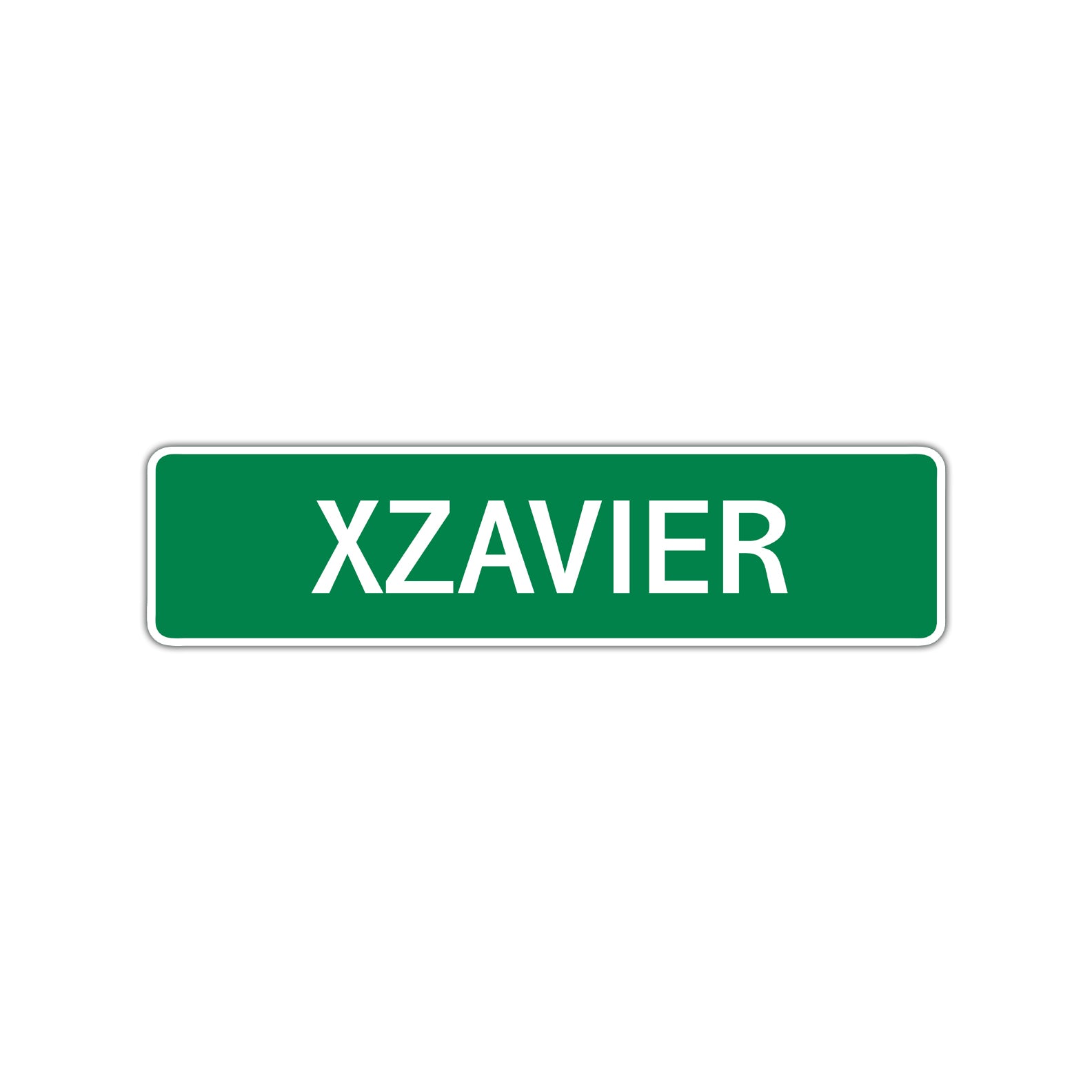 Xzavier Street Sign Children Name Room Plate