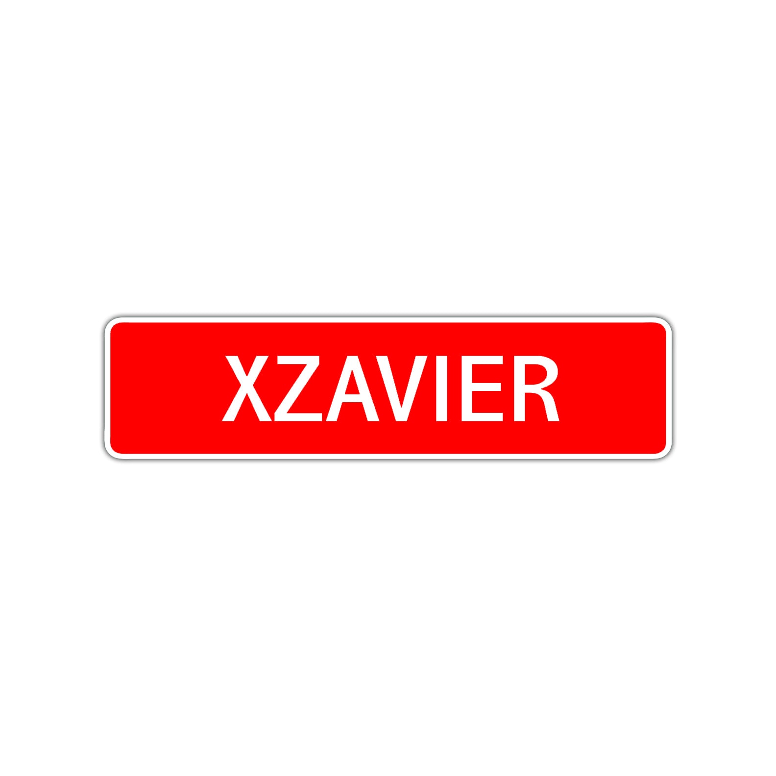 Xzavier Street Sign Children Name Room Plate