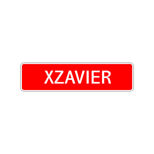 Xzavier Street Sign Children Name Room Plate
