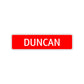 Duncan Street Sign Children Name Room Plate