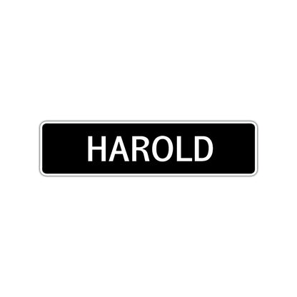 Harold Street Sign Children Name Room Plate