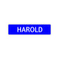 Harold Street Sign Children Name Room Plate