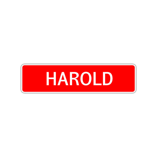 Harold Street Sign Children Name Room Plate
