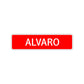 Alvaro Street Sign Children Name Room Plate