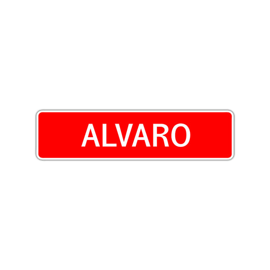 Alvaro Street Sign Children Name Room Plate