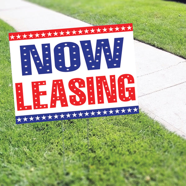 Now Leasing Coroplast Yard Sign - Sign Fever