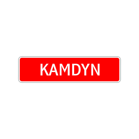 Kamdyn Street Sign Children Name Room Plate