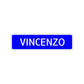 Vincenzo Street Sign Children Name Room Plate