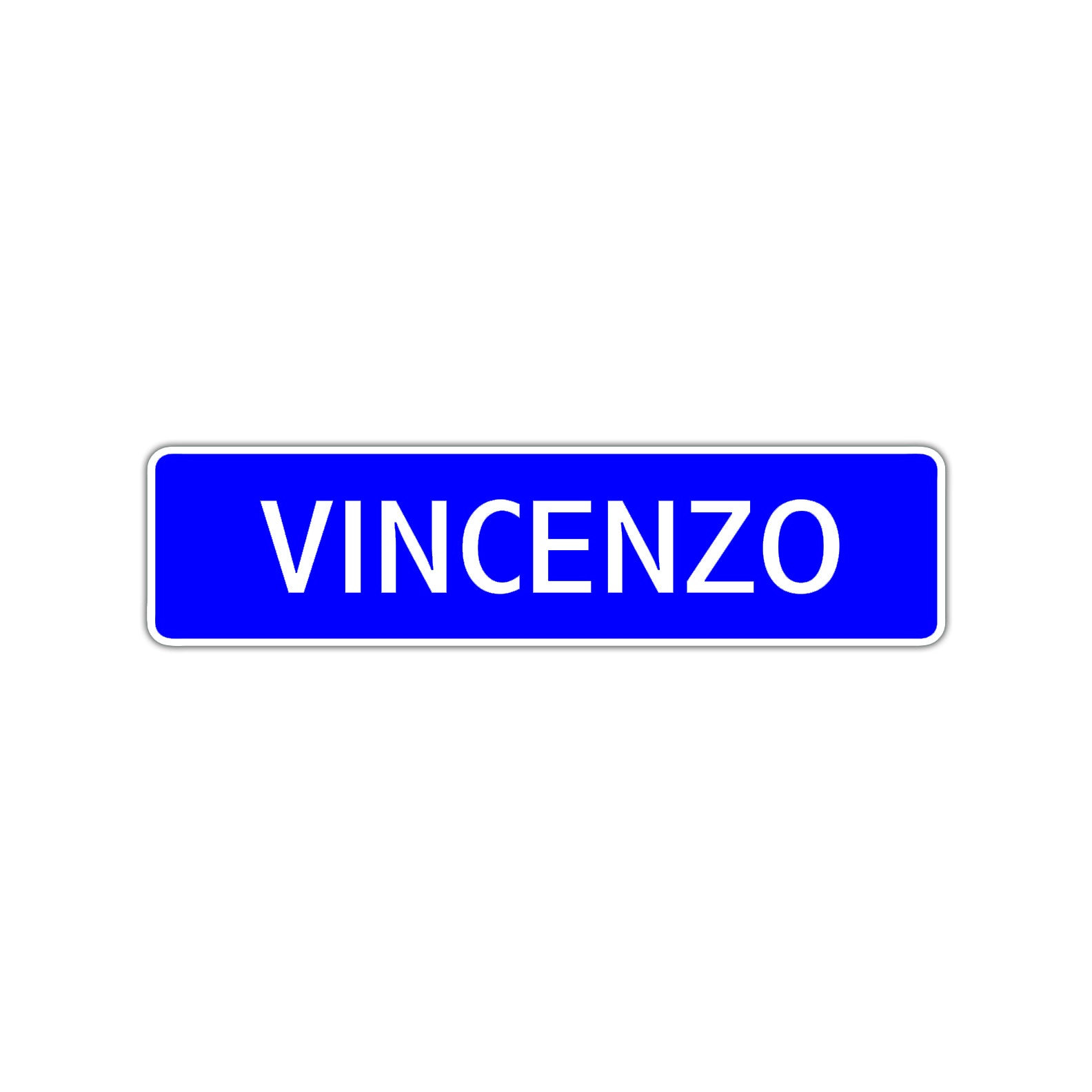 Vincenzo Street Sign Children Name Room Plate