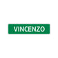 Vincenzo Street Sign Children Name Room Plate
