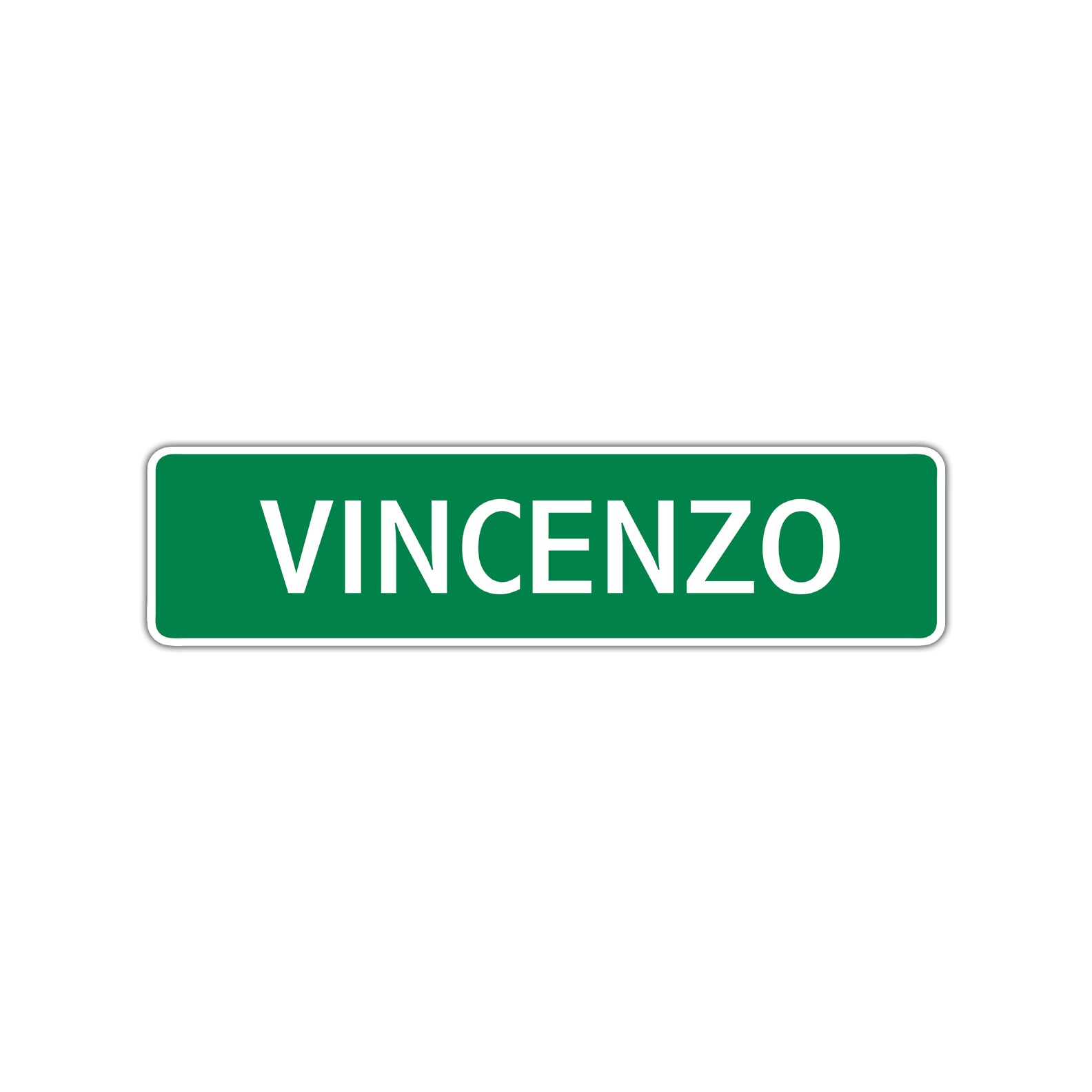 Vincenzo Street Sign Children Name Room Plate