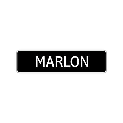 Marlon Street Sign Children Name Room Plate