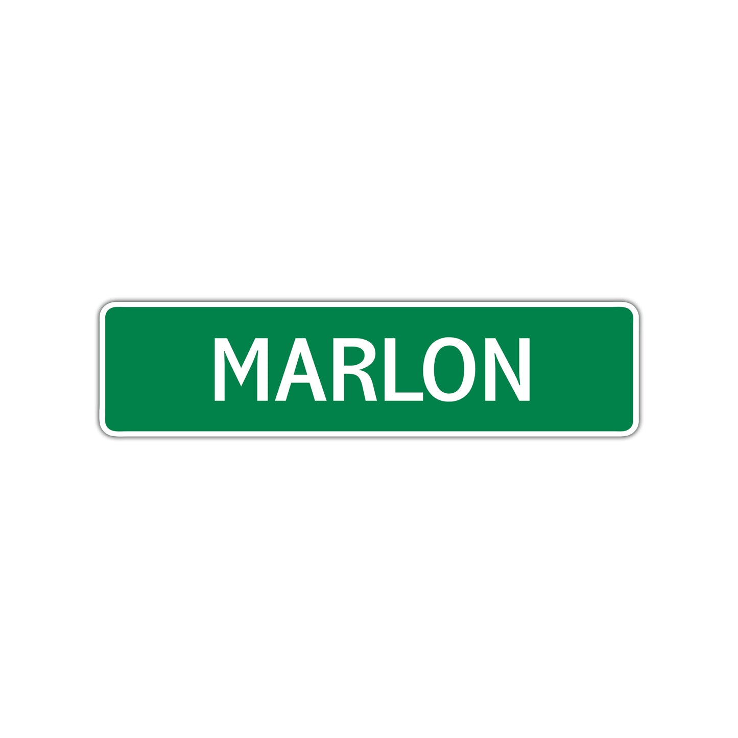 Marlon Street Sign Children Name Room Plate