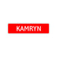 Kamryn Street Sign Children Name Room Plate