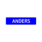 Anders Street Sign Children Name Room Plate