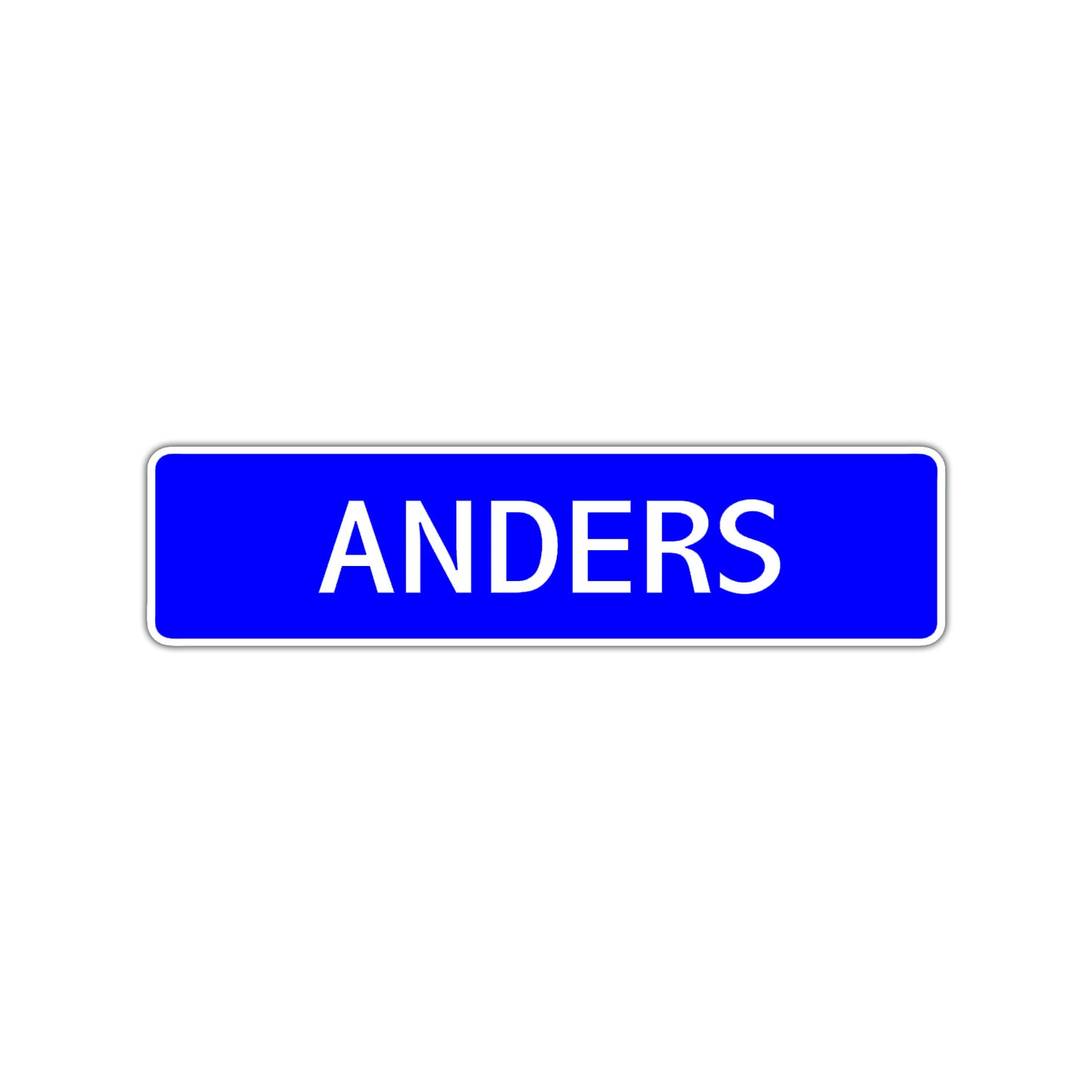 Anders Street Sign Children Name Room Plate