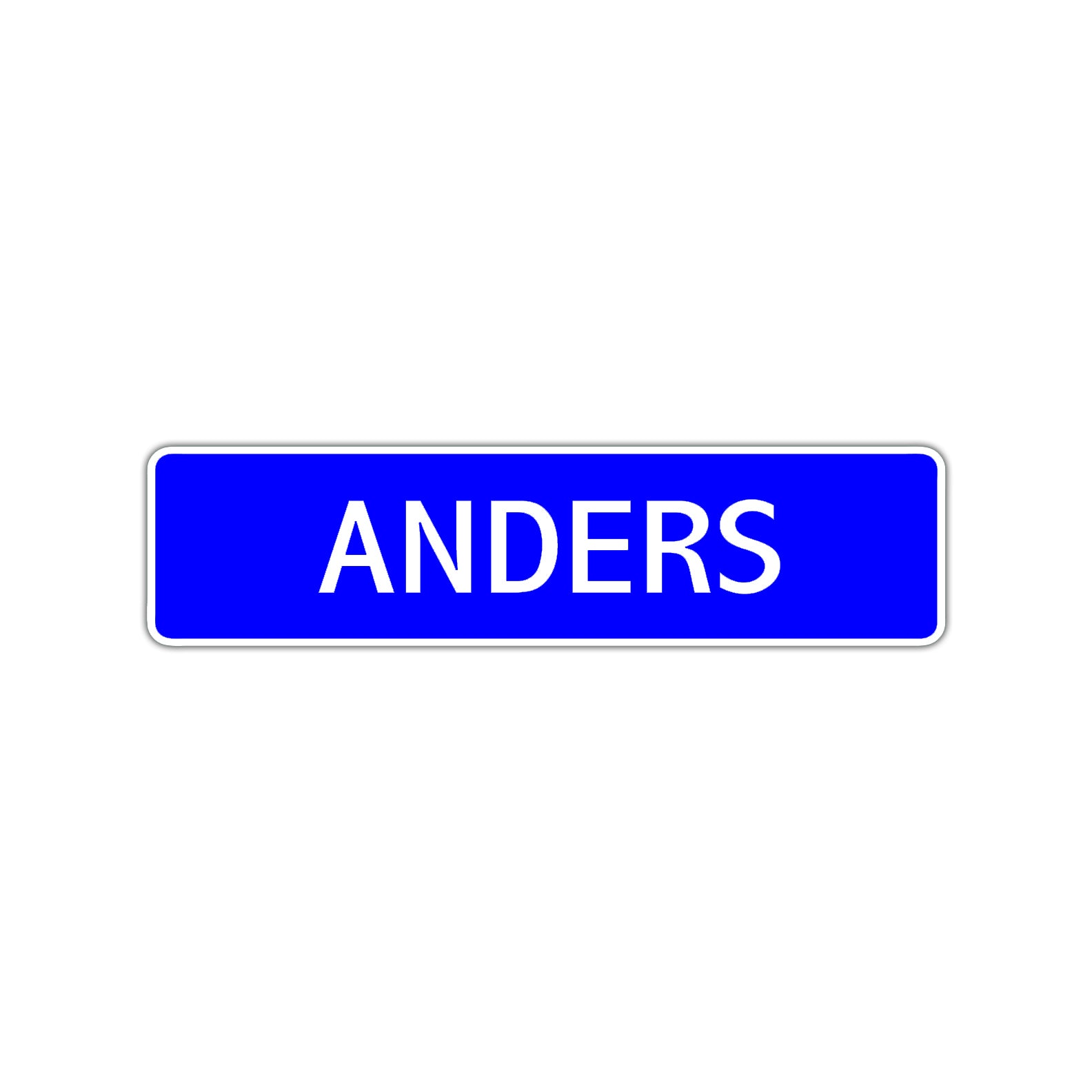 Anders Street Sign Children Name Room Plate