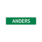Anders Street Sign Children Name Room Plate