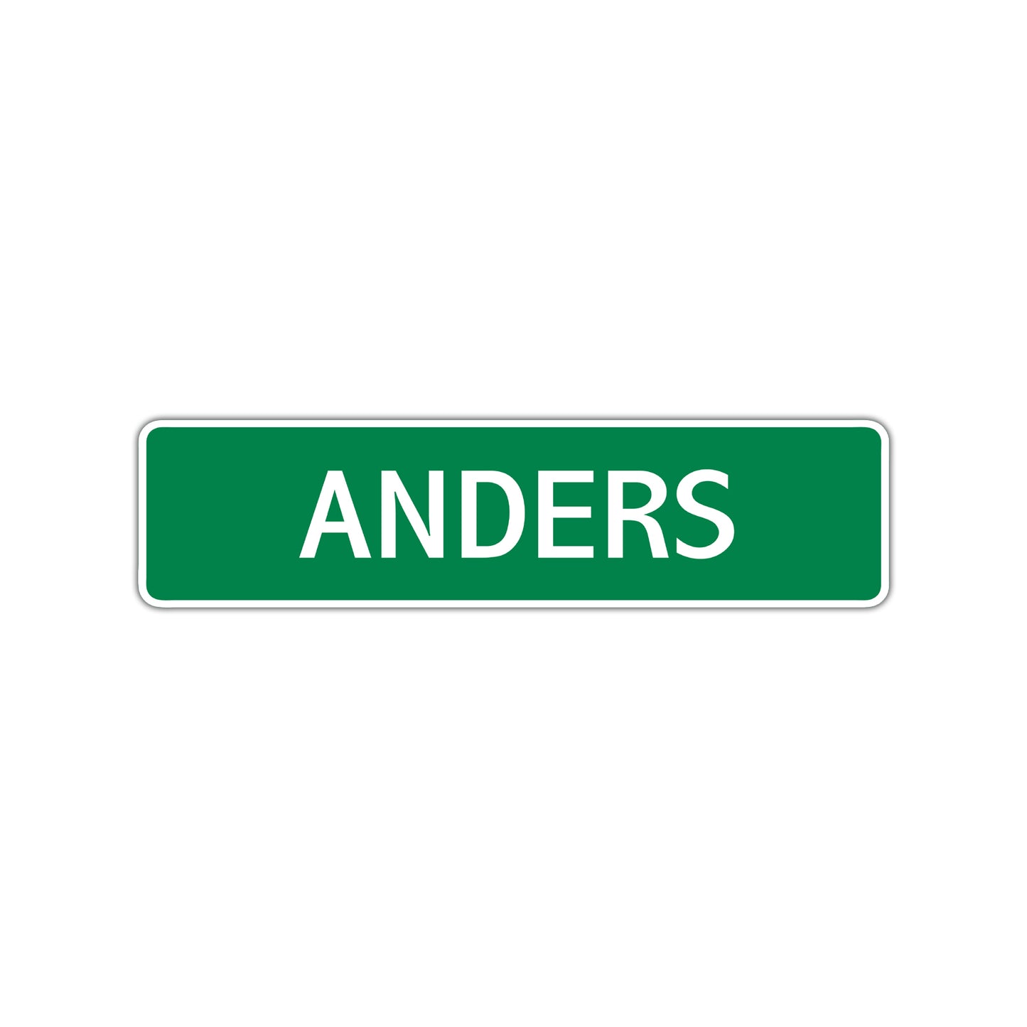 Anders Street Sign Children Name Room Plate