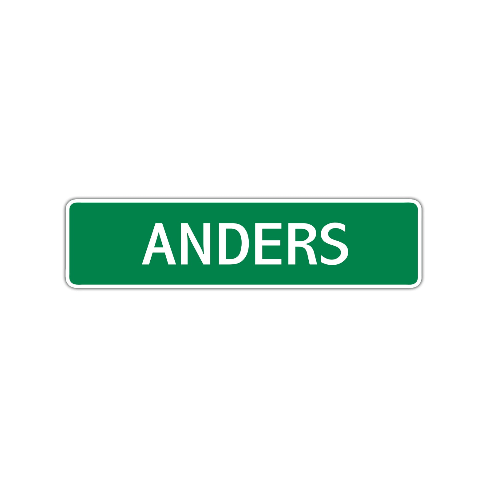 Anders Street Sign Children Name Room Plate
