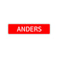 Anders Street Sign Children Name Room Plate