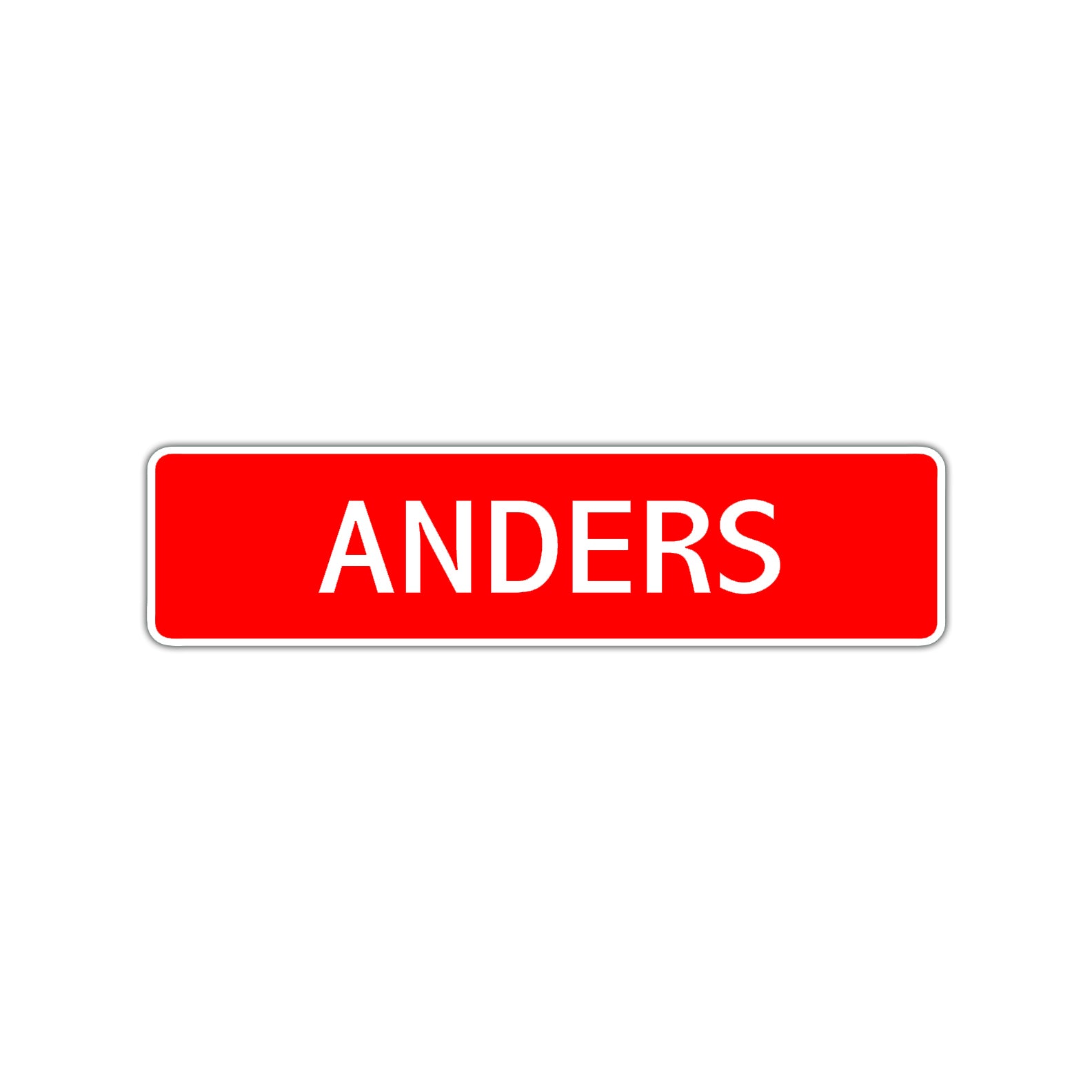 Anders Street Sign Children Name Room Plate