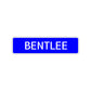 Bentlee Street Sign Children Name Room Plate