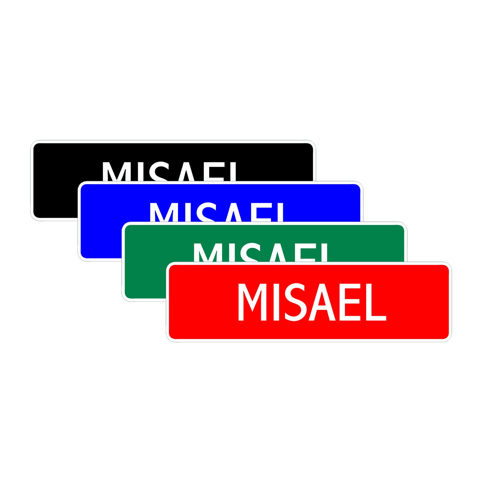 Misael Street Sign Children Name Room Plate