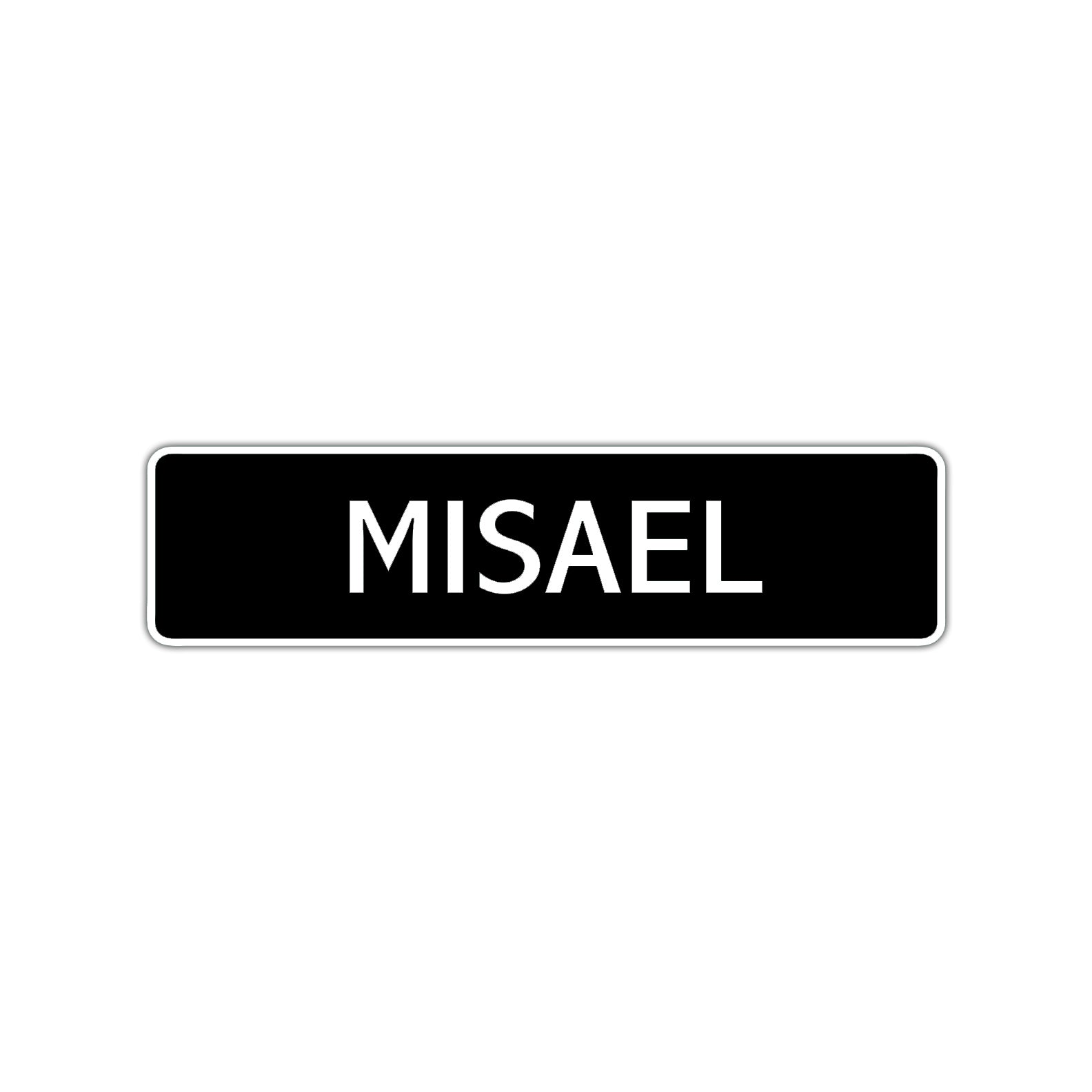 Misael Street Sign Children Name Room Plate