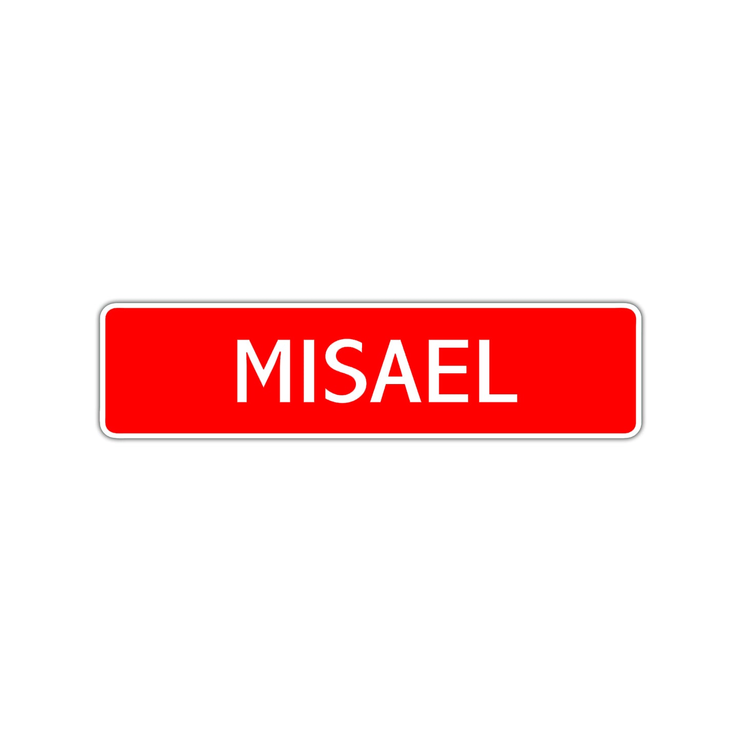 Misael Street Sign Children Name Room Plate