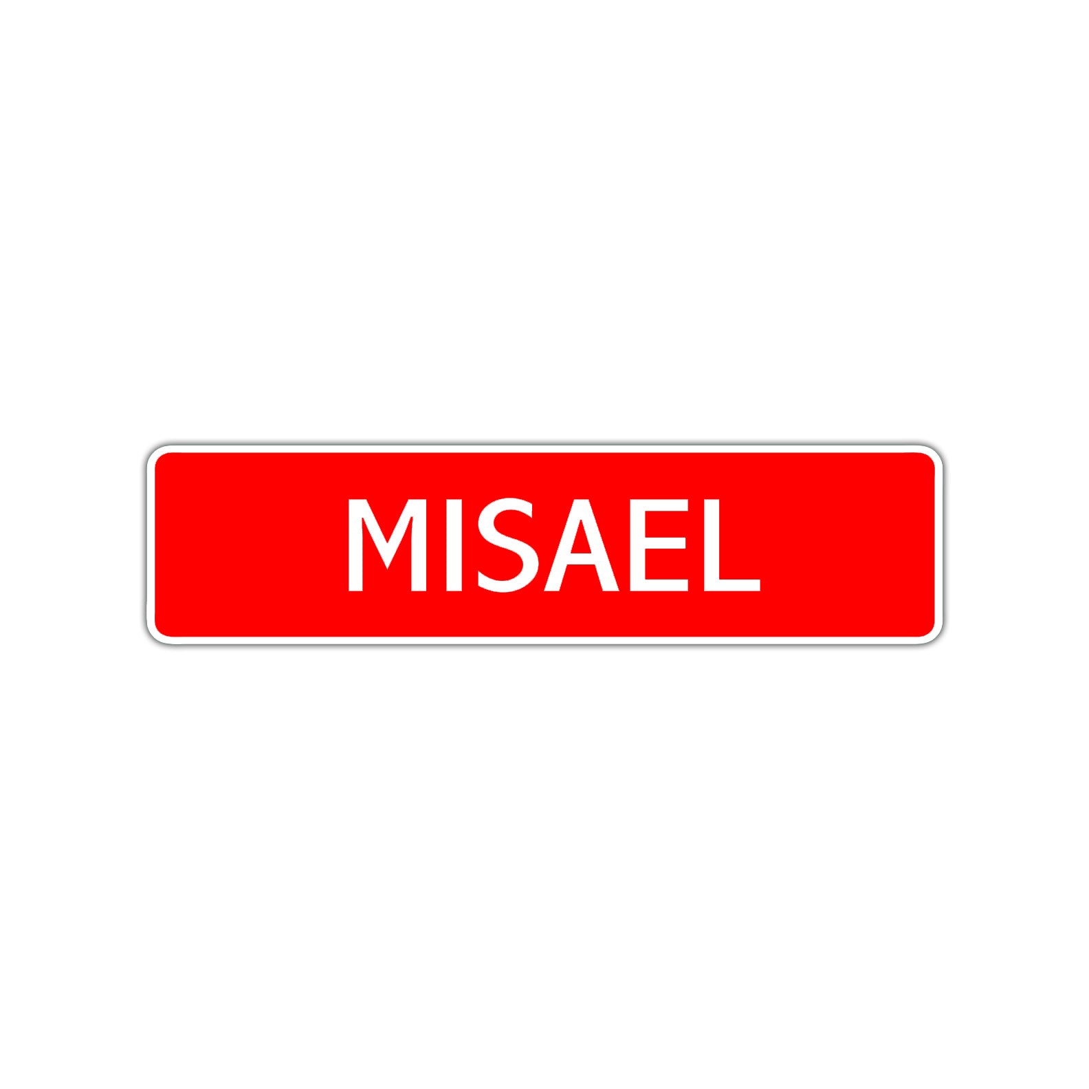 Misael Street Sign Children Name Room Plate