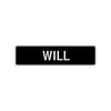 Will Street Sign Children Name Room Plate