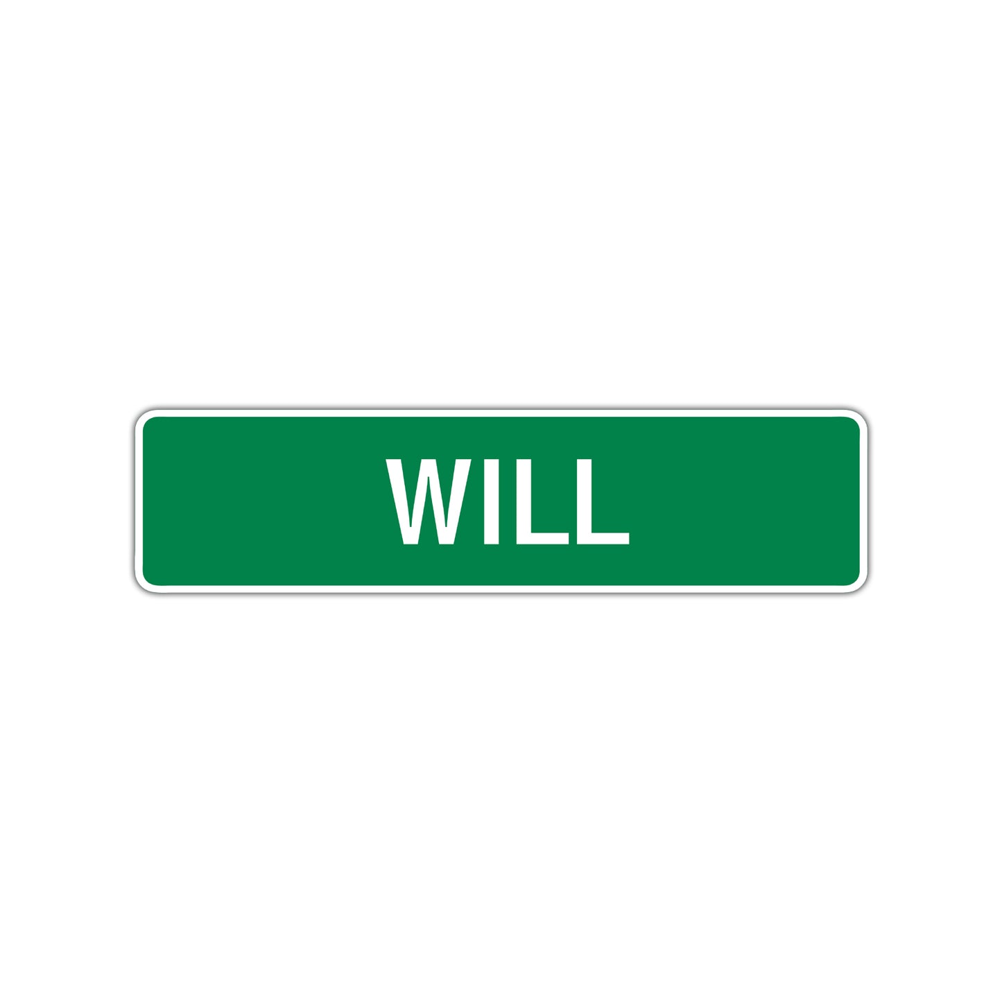 Will Street Sign Children Name Room Plate