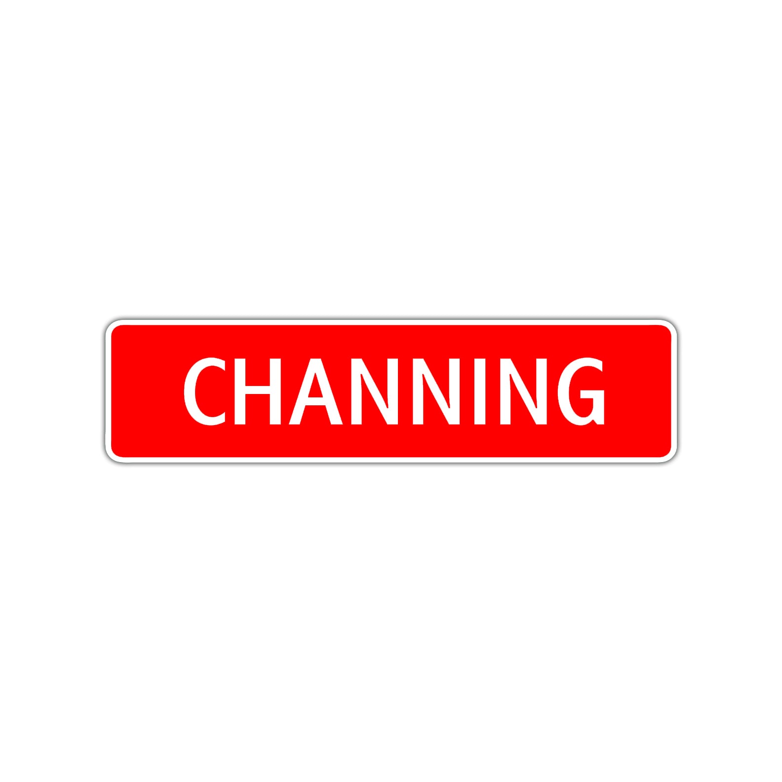Channing Street Sign Children Name Room Plate