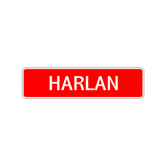 Harlan Street Sign Children Name Room Plate