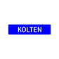 Kolten Street Sign Children Name Room Plate