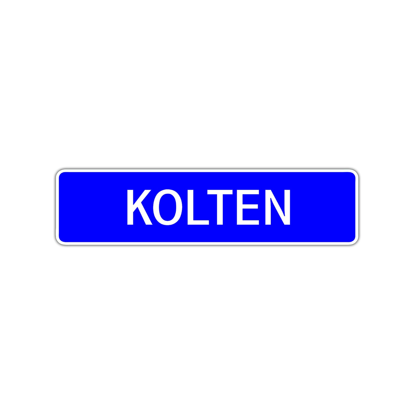 Kolten Street Sign Children Name Room Plate