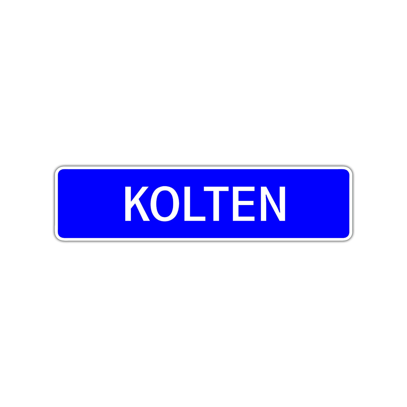 Kolten Street Sign Children Name Room Plate