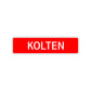 Kolten Street Sign Children Name Room Plate