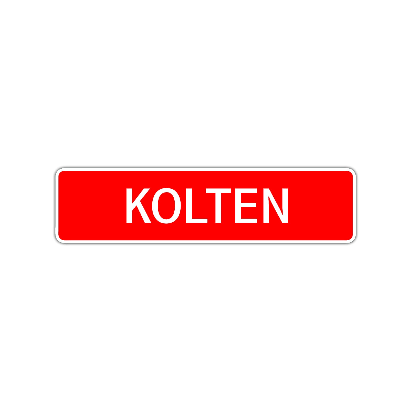 Kolten Street Sign Children Name Room Plate