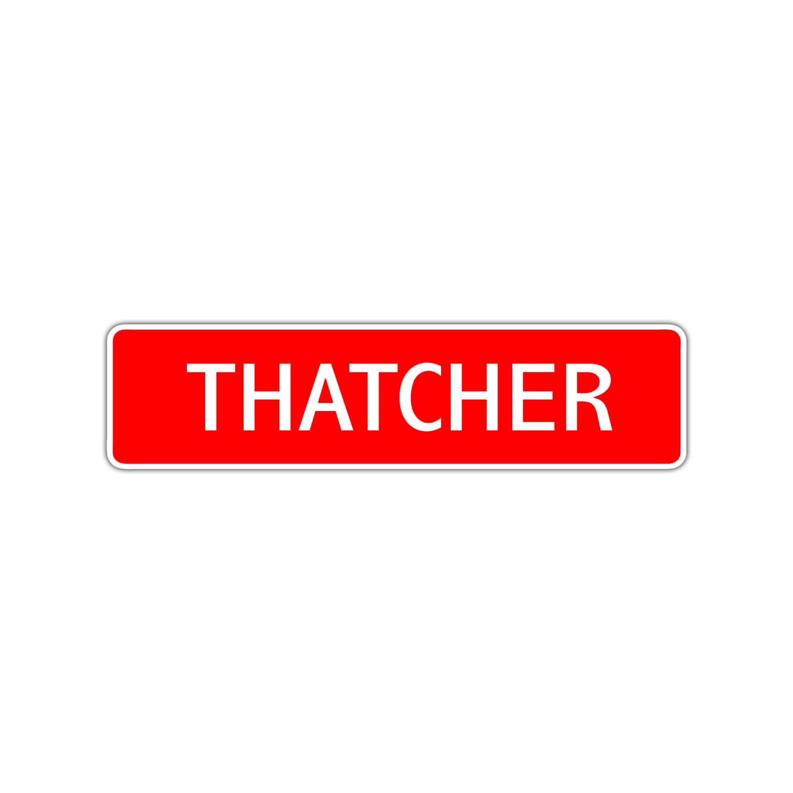 Thatcher Street Sign Children Name Room Plate