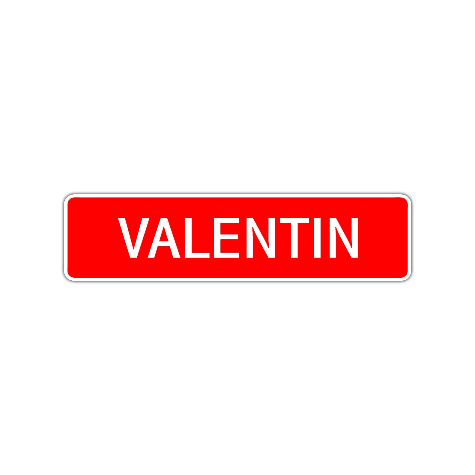 Valentin Street Sign Children Name Room Plate
