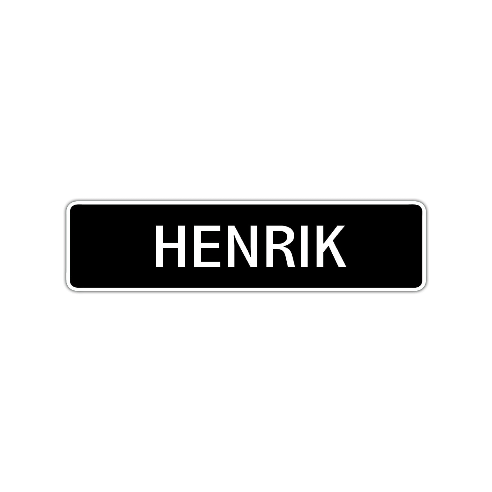 Henrik Street Sign Children Name Room Plate
