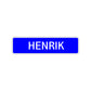 Henrik Street Sign Children Name Room Plate