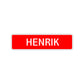 Henrik Street Sign Children Name Room Plate