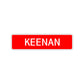 Keenan Street Sign Children Name Room Plate