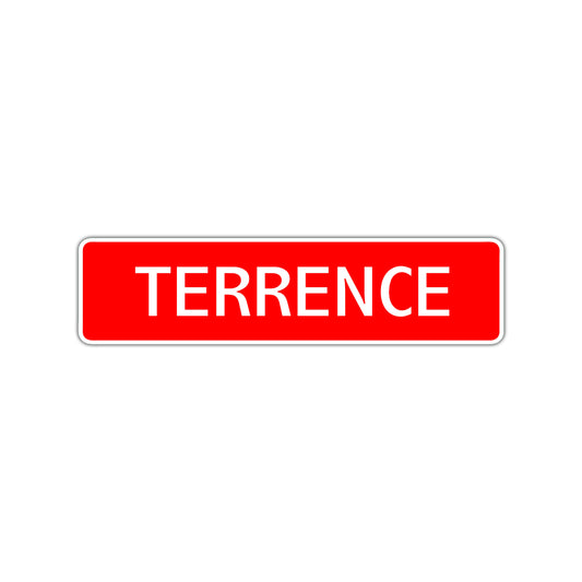 Terrence Street Sign Children Name Room Plate